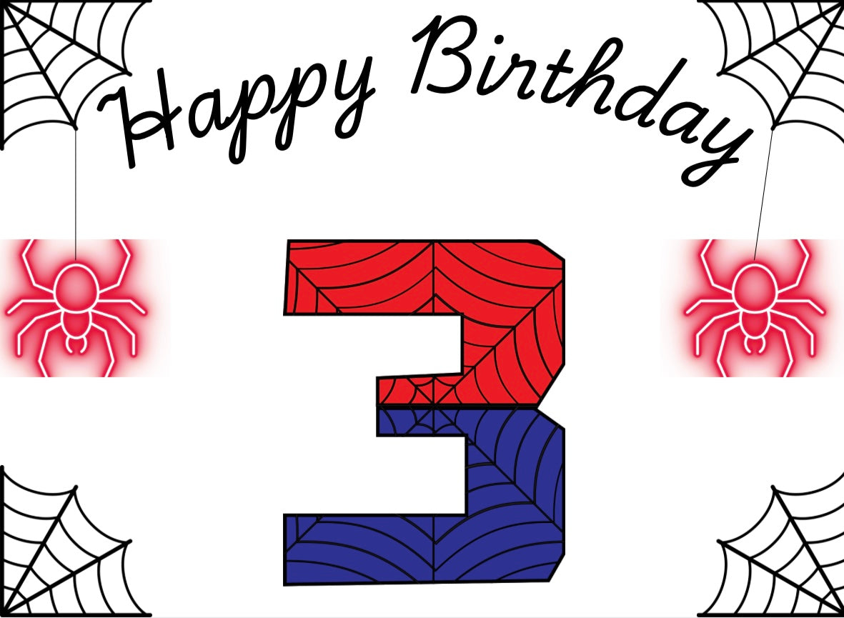 Spiderman Birthday Banner